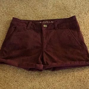 Burgundy American Eagle Shorts